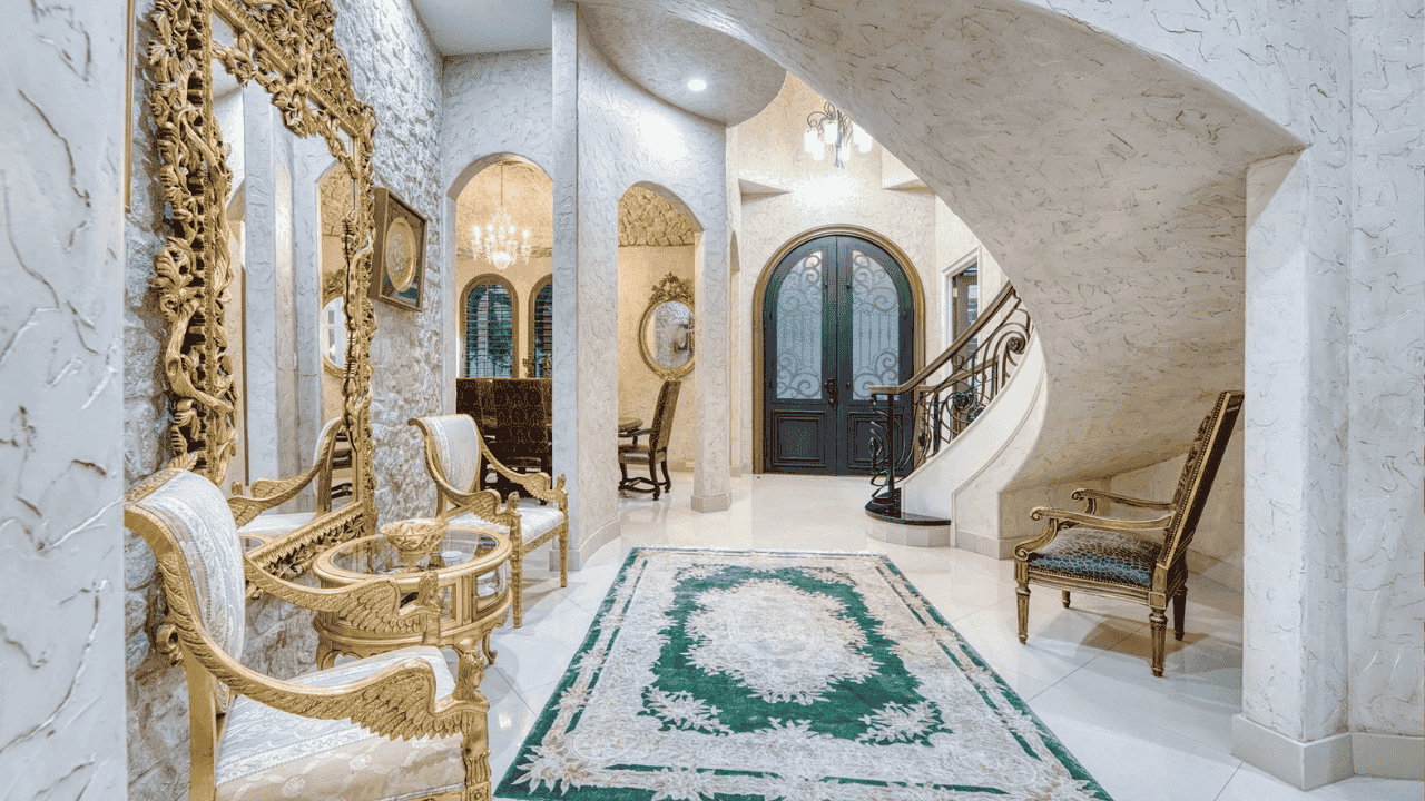 Explore This 6,923 Sq Ft Mediterranean Estate in Richmond, TX with Saltwater Pool and Grand Interiors