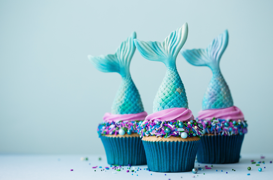 3. Mermaid Tail Cupcakes