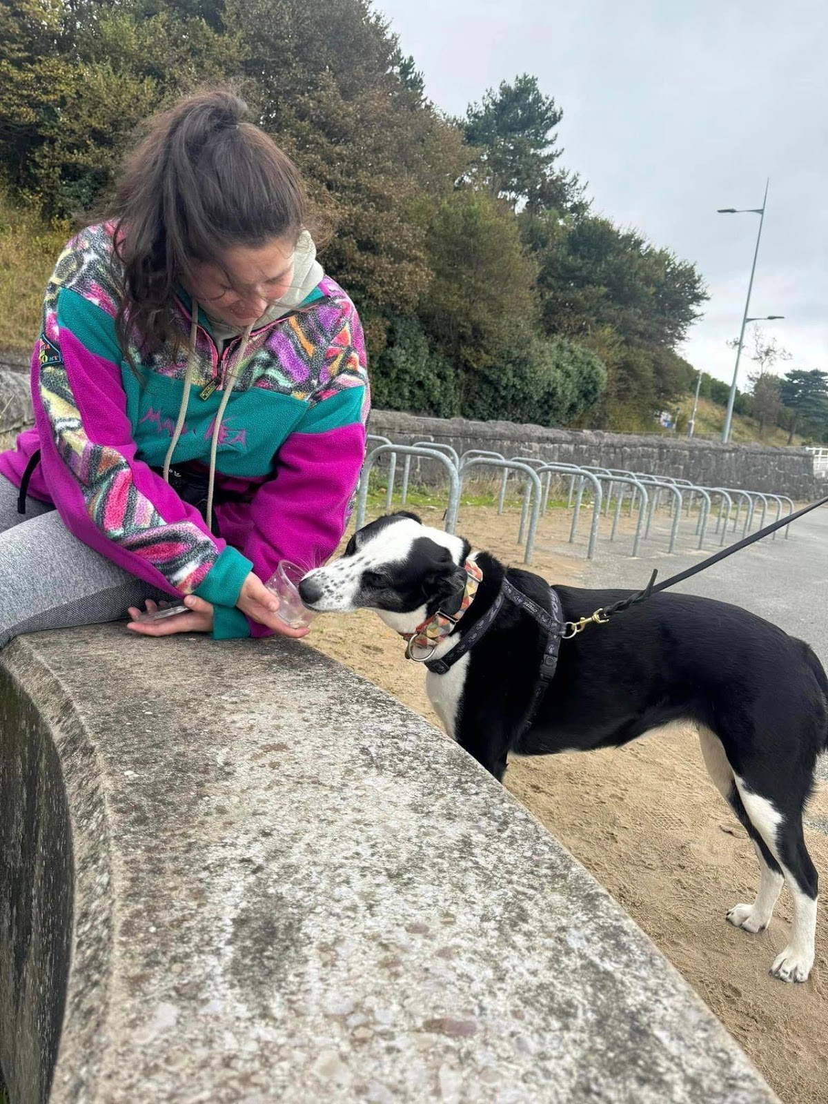 Gentle girl Freya enjoying her final reward on her last man trail