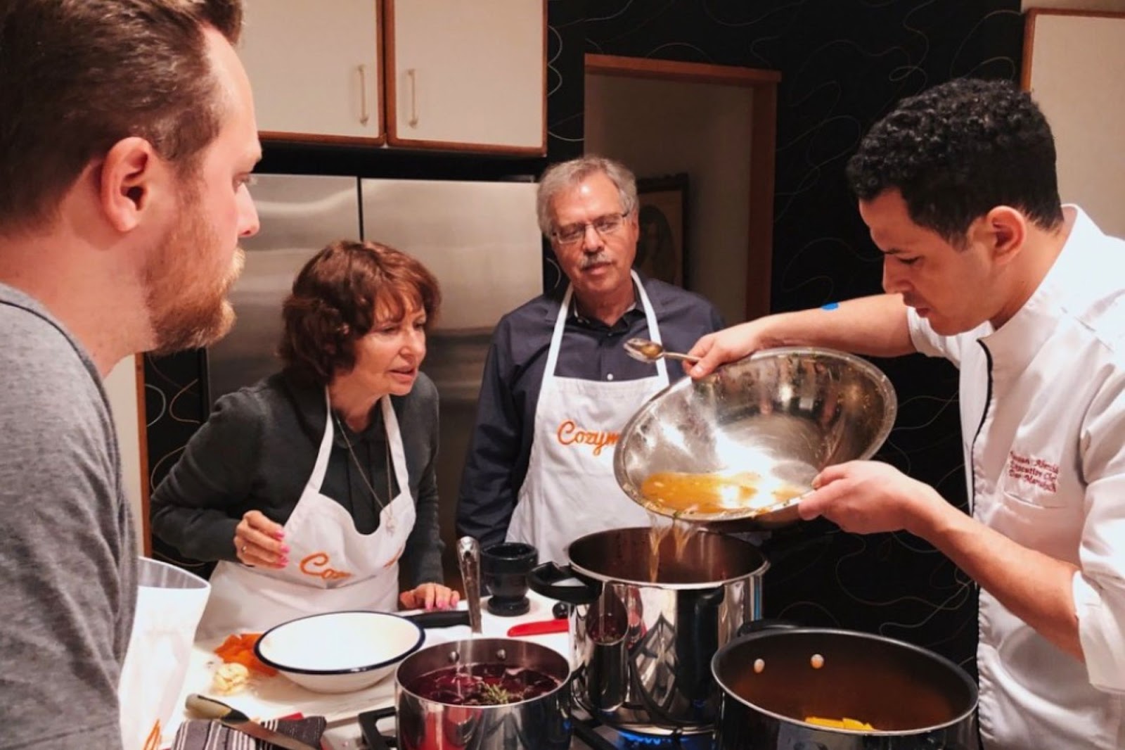 A cooking team building activity in Atlanta.