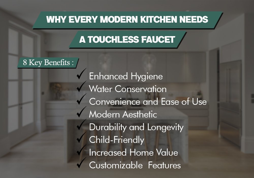 a touchles faucet with a variety of features