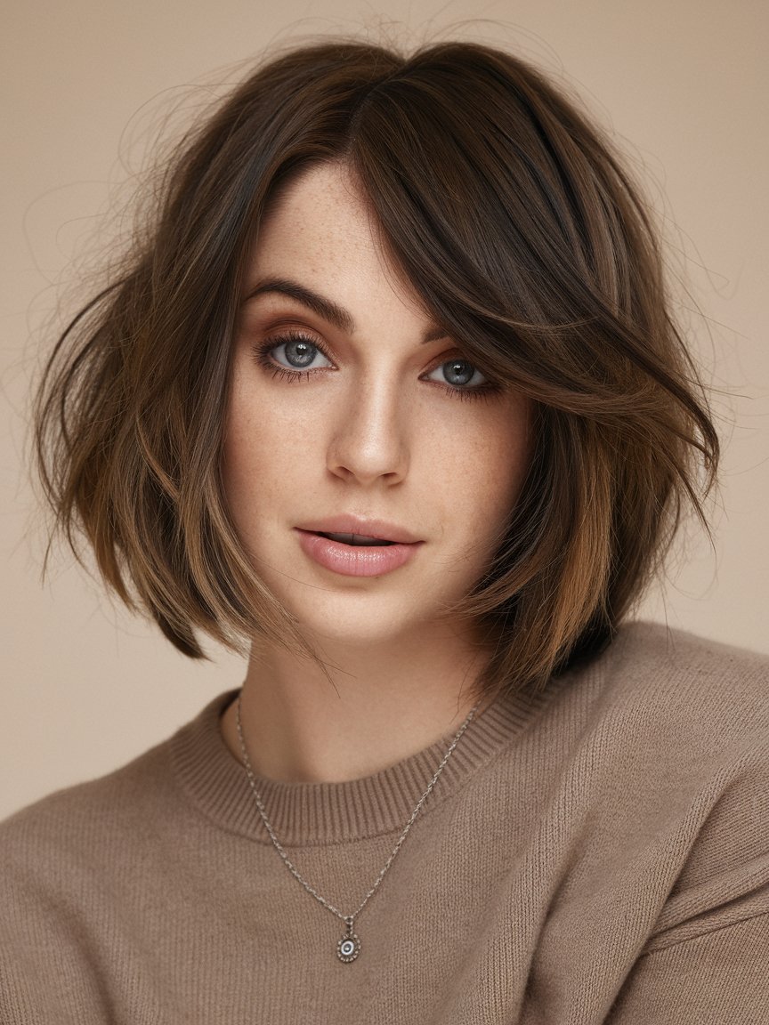 31. Choppy Rounded Layered Bob