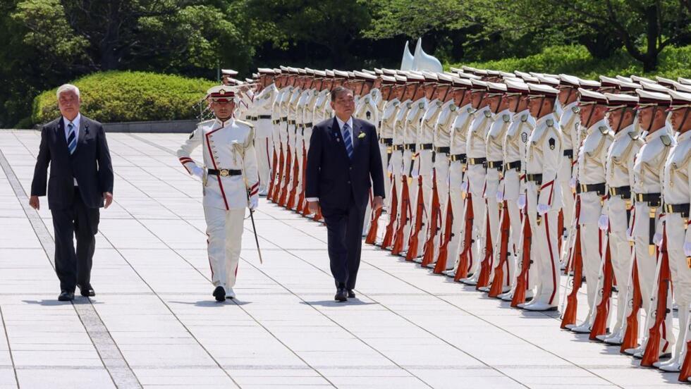 日本首相石破茂周一出席了在防卫省举行的“自卫队指挥官干部会议”。