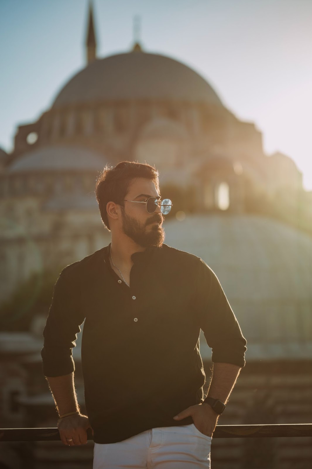 Sunset stance at Suleymaniye, timeless and serene