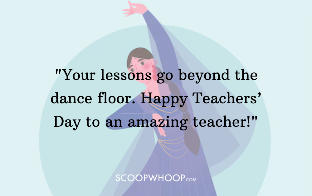 happy teachers day wishes for dance teacher