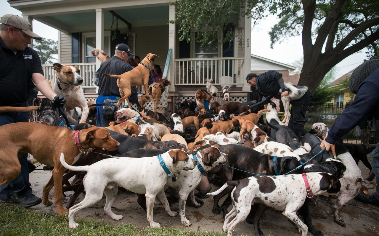 175 Dogs Rescue from Hoarder in Slidell Louisiana