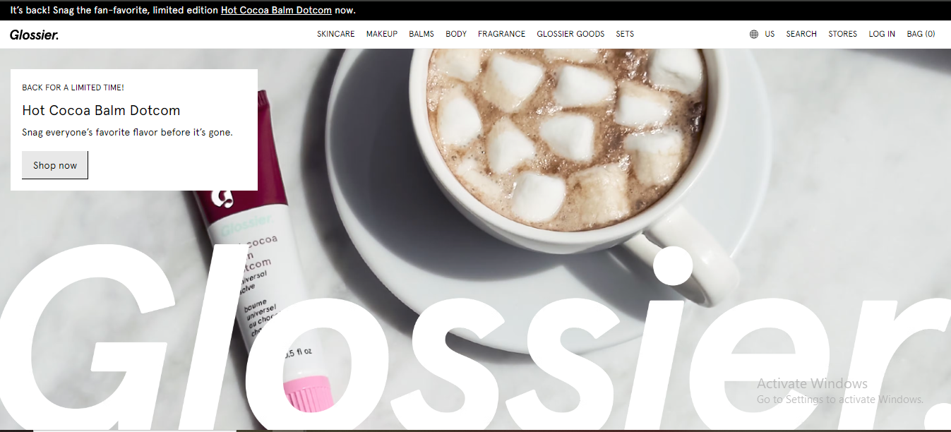 glossier ecommerce business models