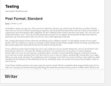 a screenshot of writer a WordPress Themes For Authors