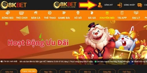 Hướng dẫn đăng ký tài khoản 8kbet 