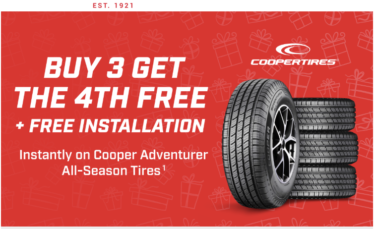 holiday marketing email from Pep Boys