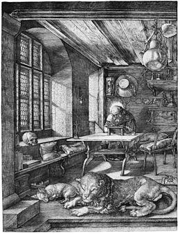 Albrecht Dürer, San Girolamo nel suo studio, 1514