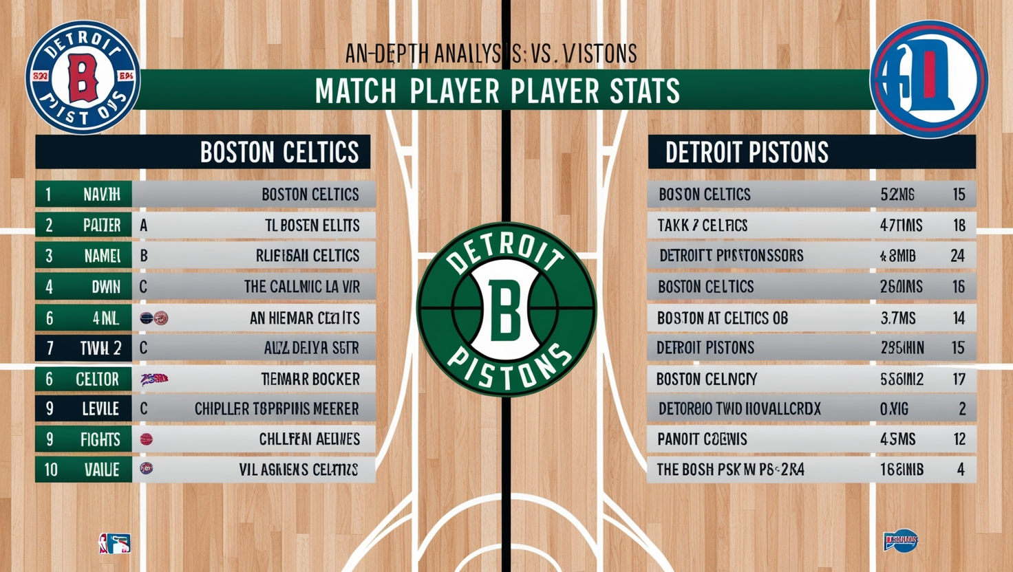 Boston Celtics vs Detroit Pistons Match Player Stats