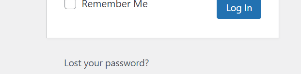 a screenshot of log in page with lost your password? button