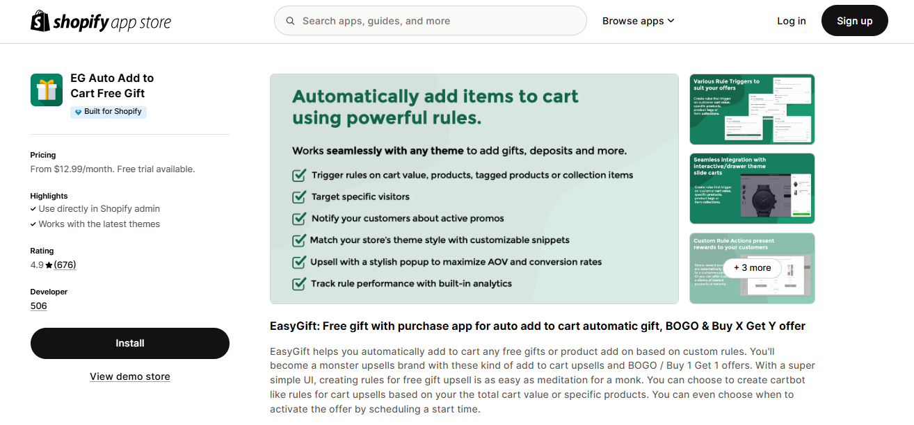 shopify free gifts apps