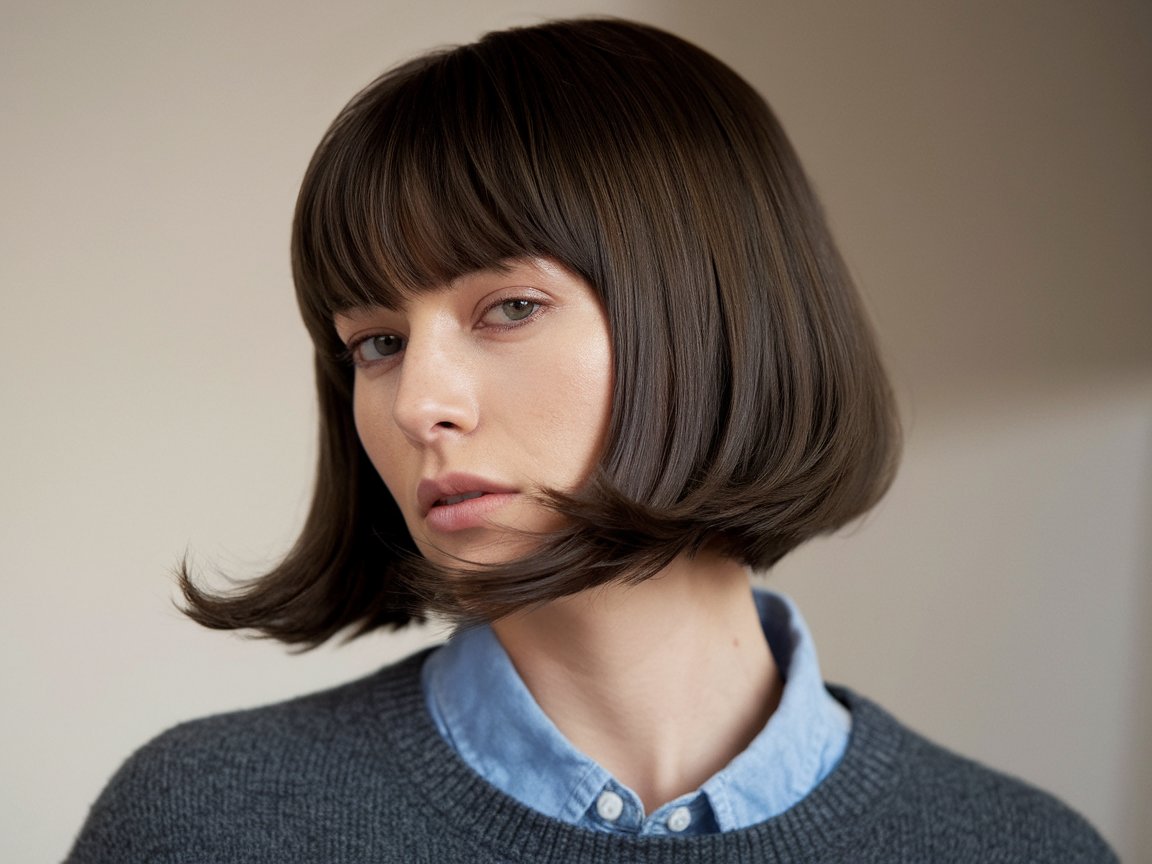 40. Modern Bob with Bangs