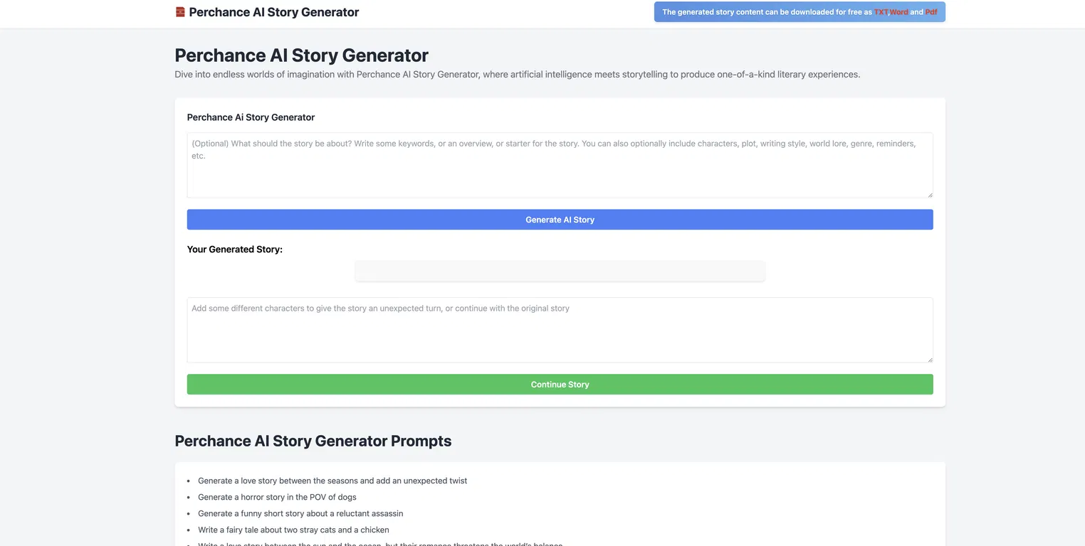 AI Story Generator Perchance