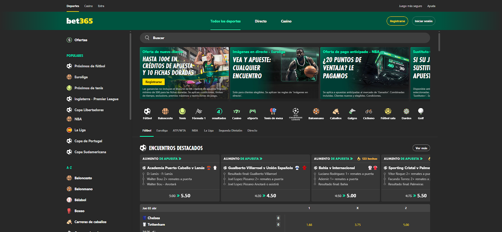 BET365 TODOS LOS DEPORTES