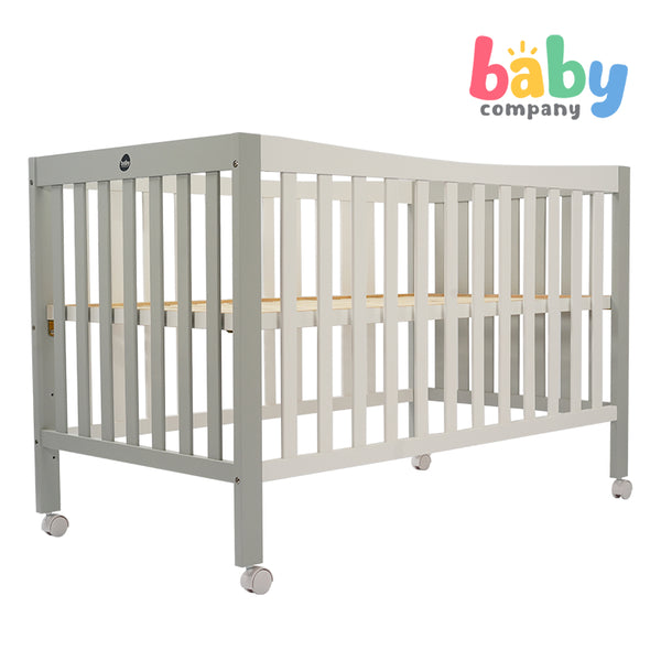 Baby Company 28x52 Wood Crib - Two-toned White and Gray