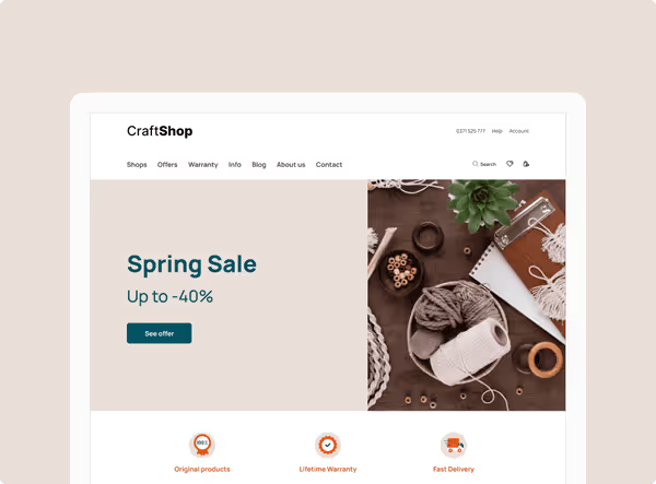 Craftland main page