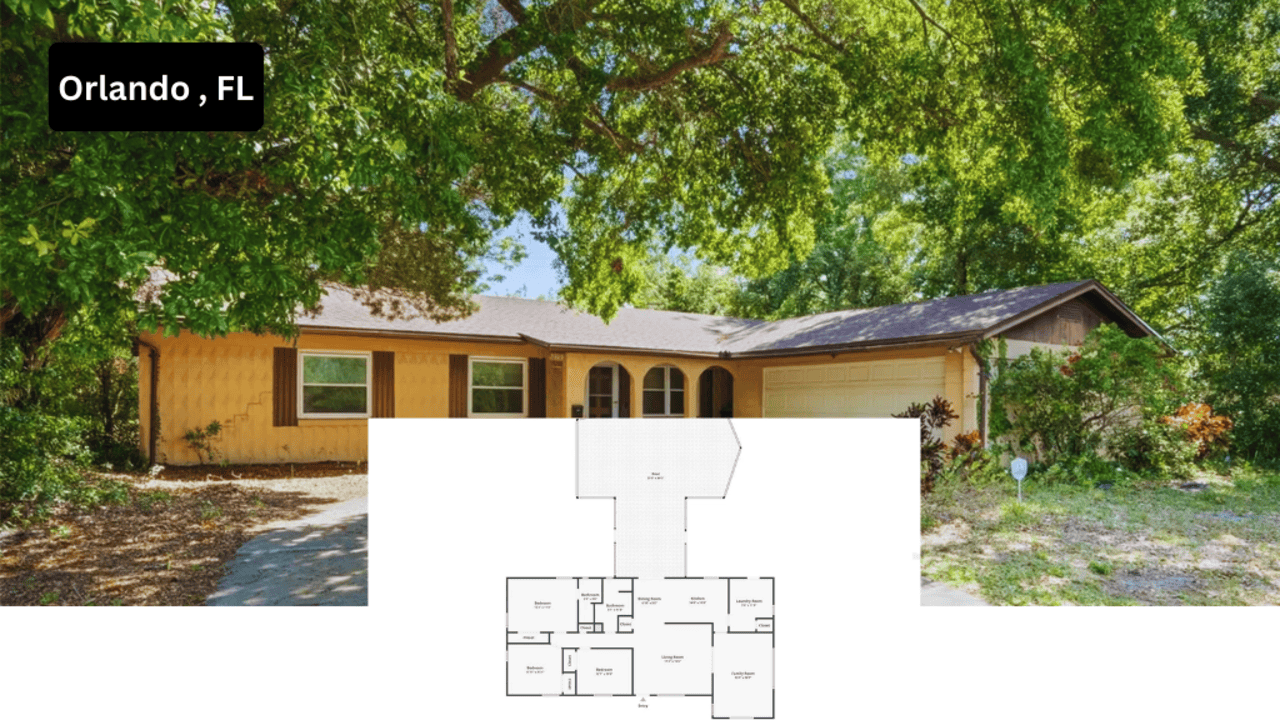 Tour This 1,540 Sq Ft Concrete Block Home with Private Pool and Spacious Backyard in Orlando, FL