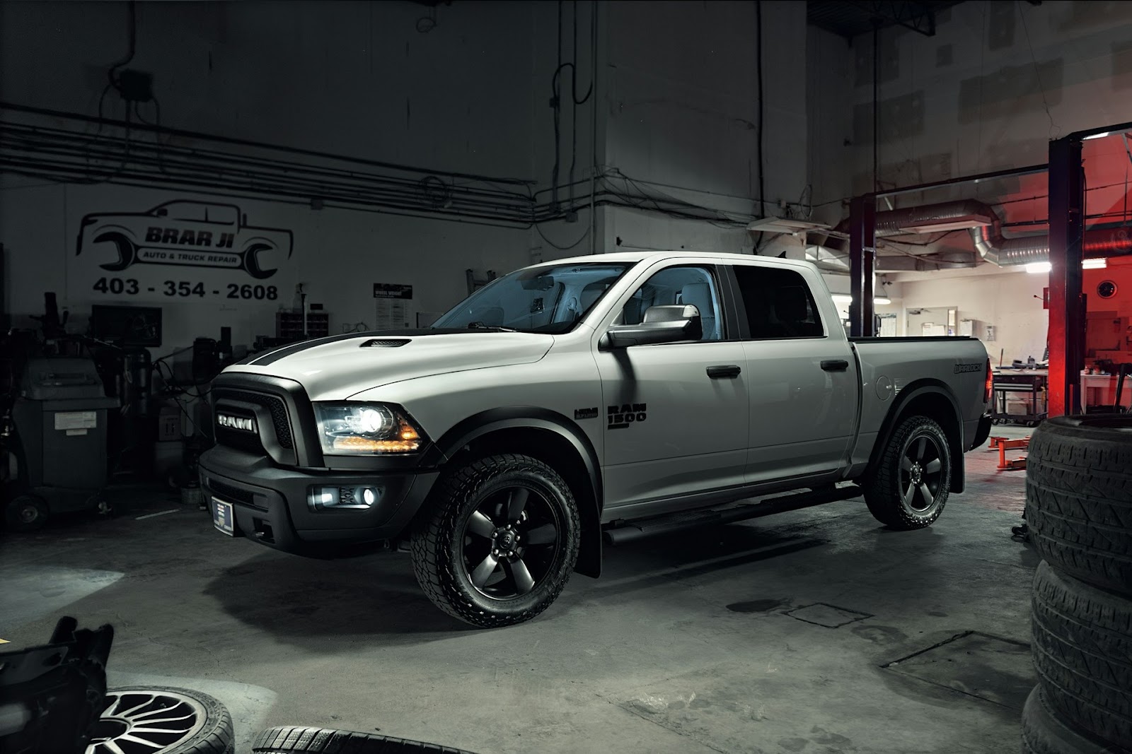 Stellantis recalls Ram 1500 truck in garage.