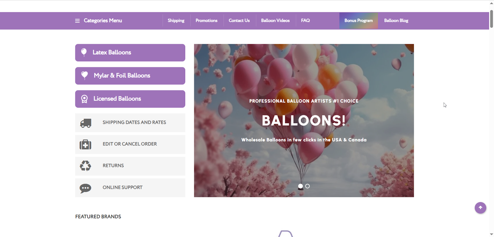 balloons online website