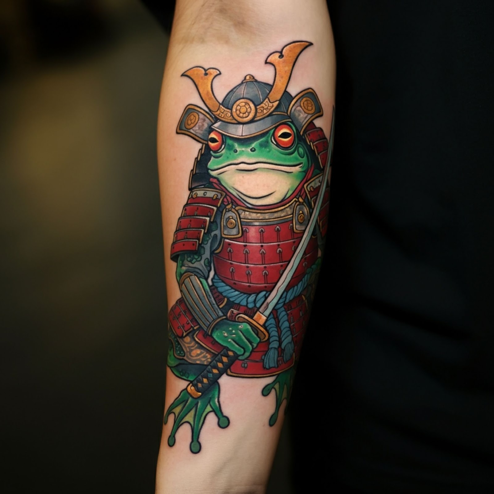 Samurai Frog Tattoo