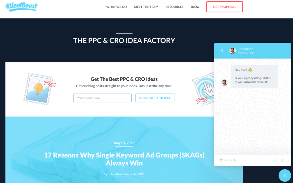 KlientBoost PPC and CRO idea factory