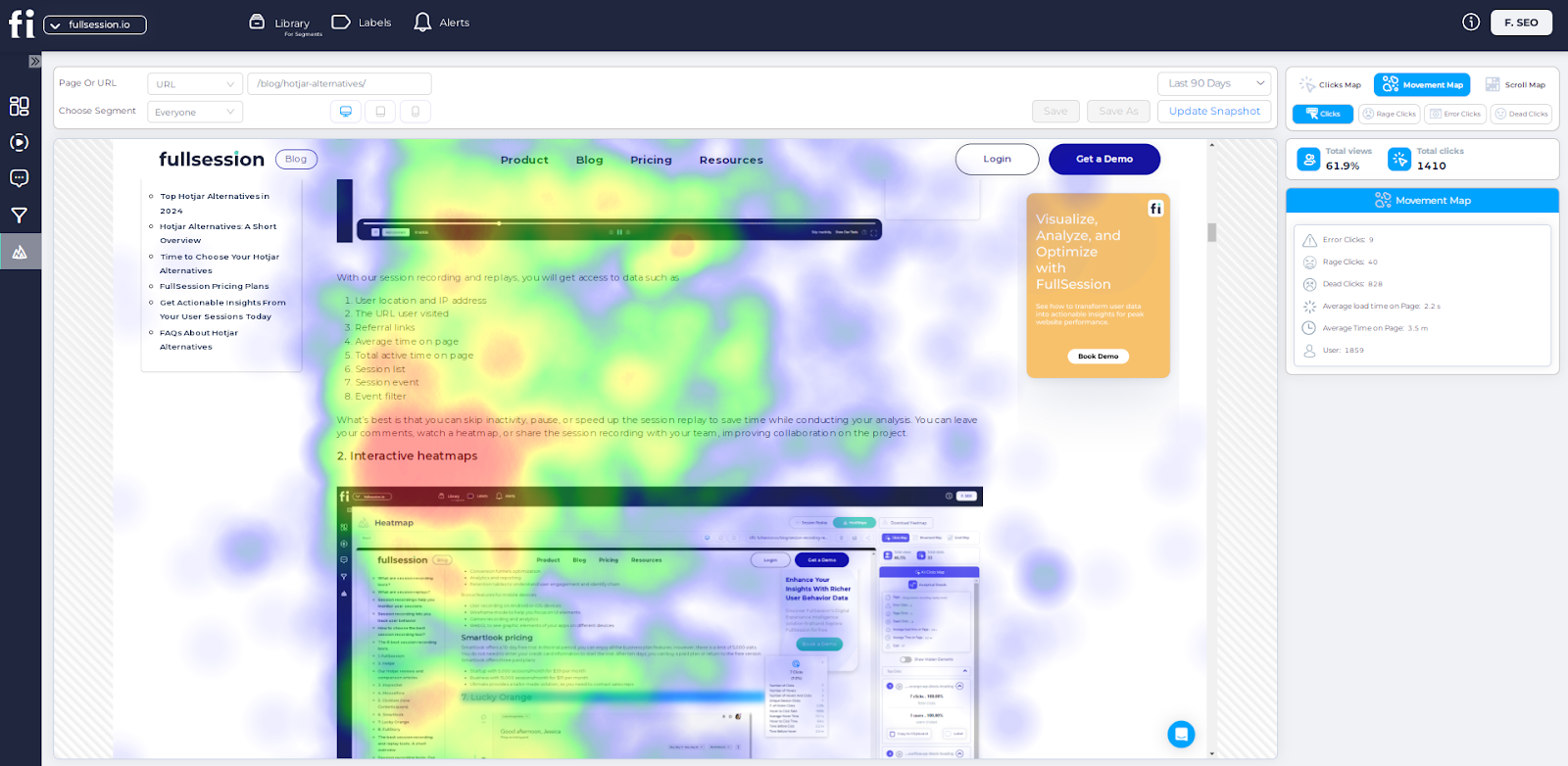 mouse movement heatmap