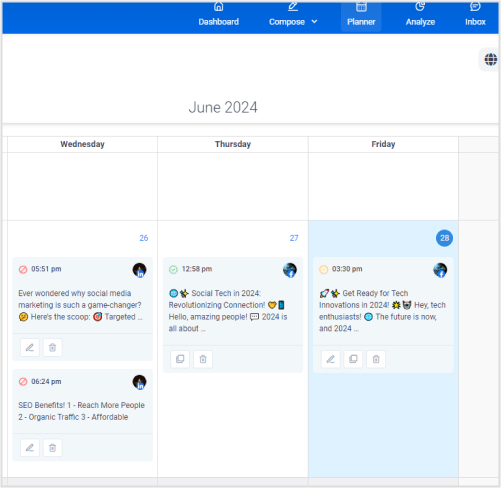 Automation & content calendar