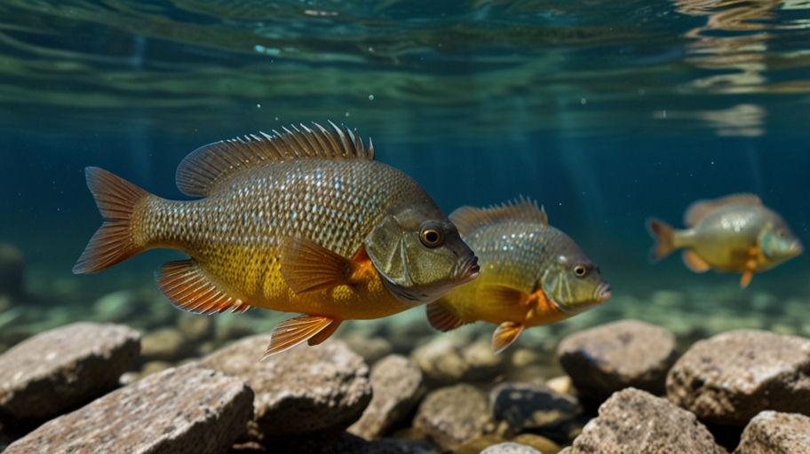 how many bluegill for 7400 gallons of water