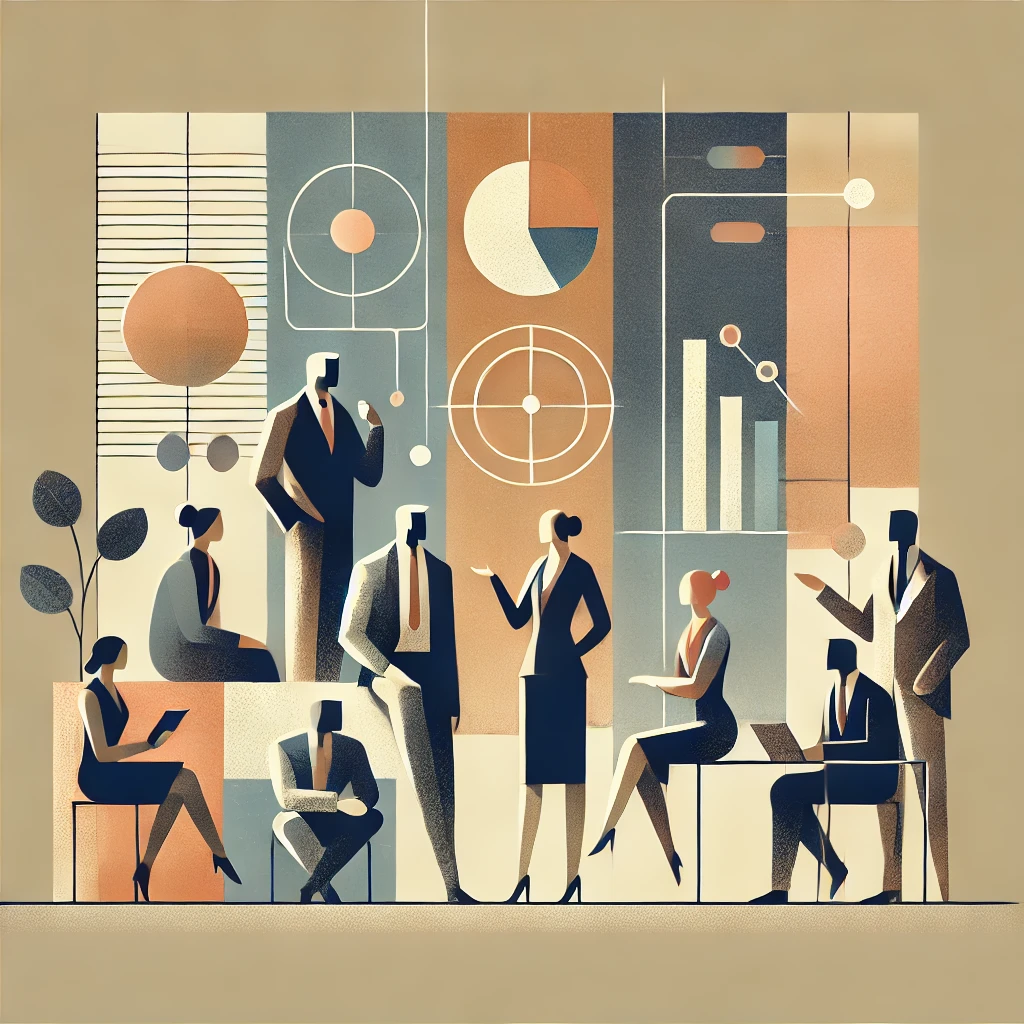 Business people talking illustration