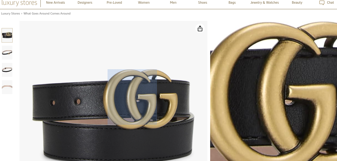 amazon Gucci belt close up