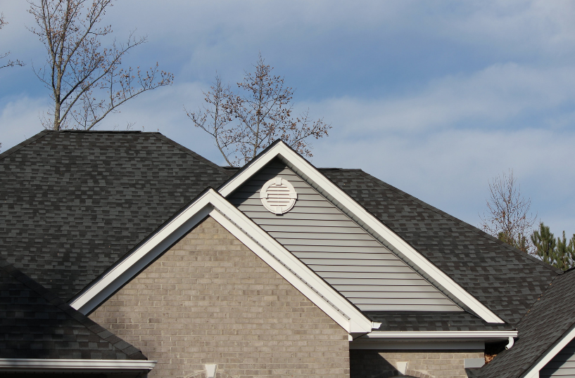 a grey house roof