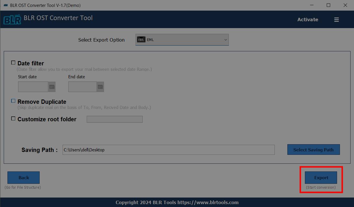 export ost to eml format