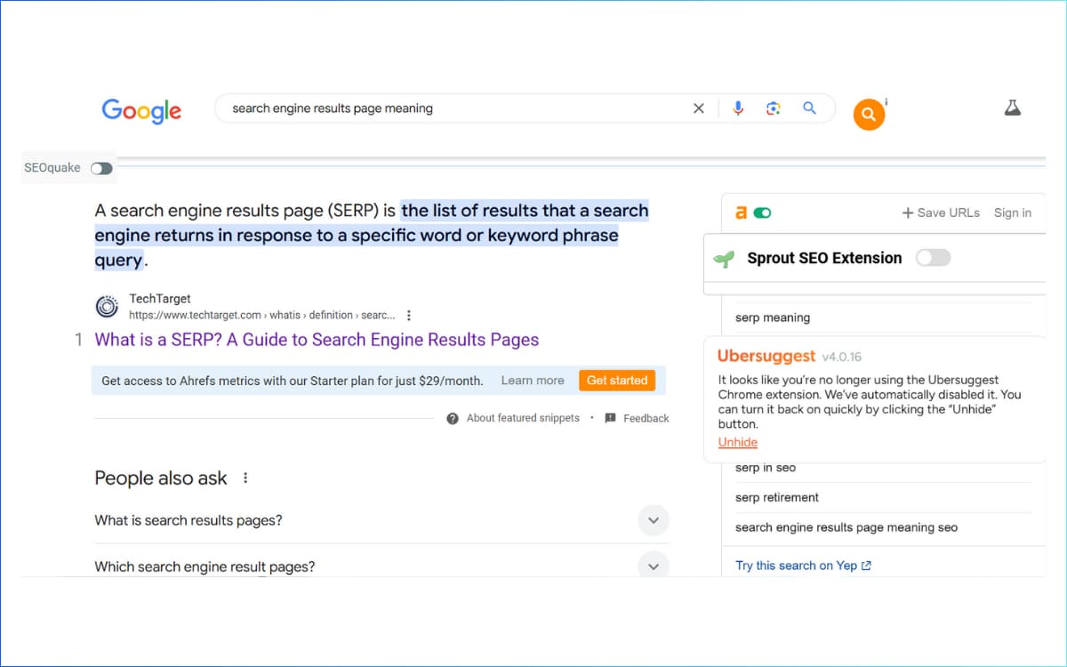 Search Engine Results Page Meaning Explained