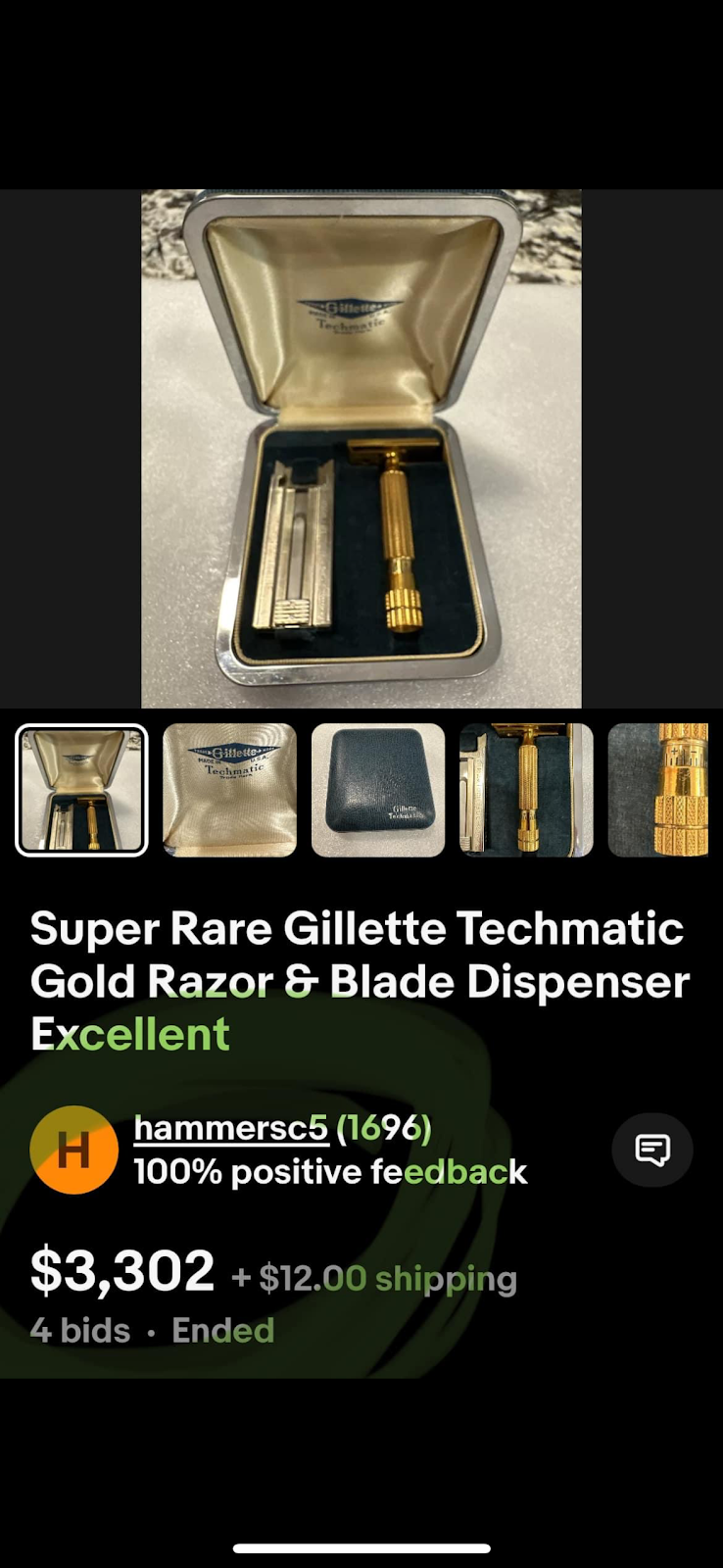 rare gillette razor for auction images