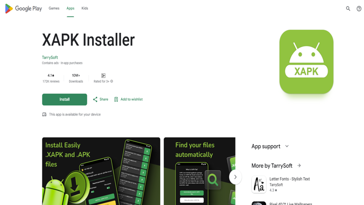 Download XAPK Installer from the Google Play Store