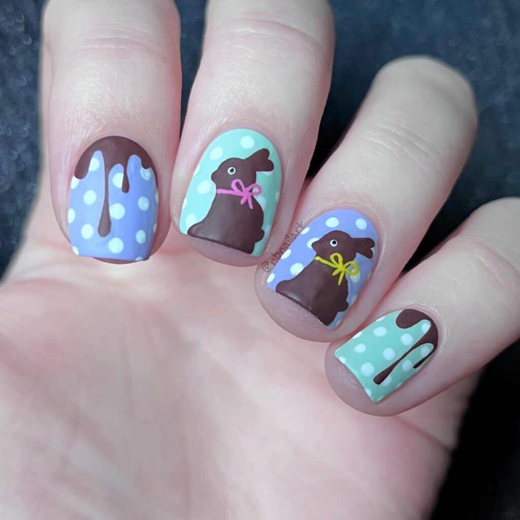 Assortment of Easter nail designs showcasing spring nails with pastel colors, including cute Easter nails and acrylic Easter nails designs