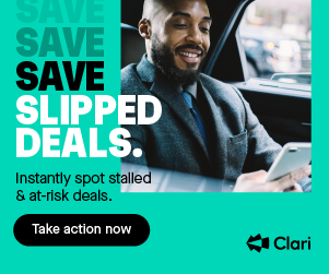 Screenshot of one of Clari's display ads launched during their ABM campaign