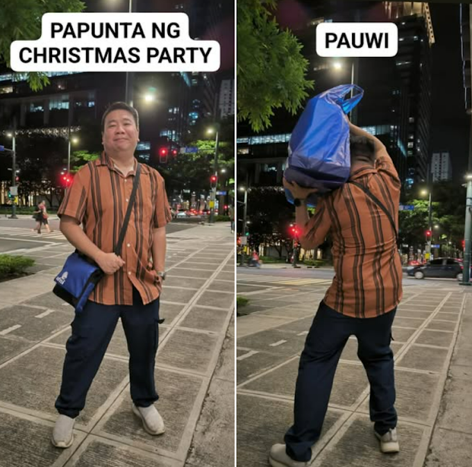 Papunta ng Christmas party and pauwi