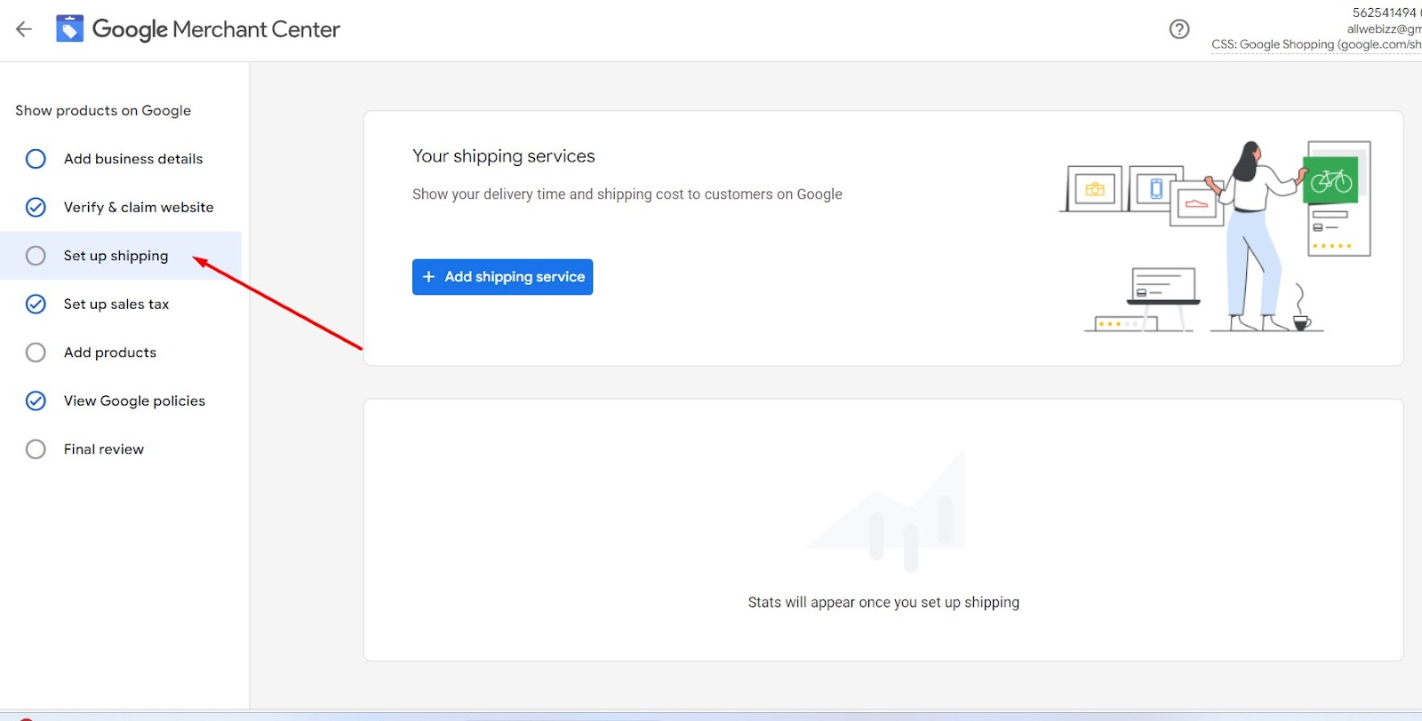 setup Google Shopping Shipping