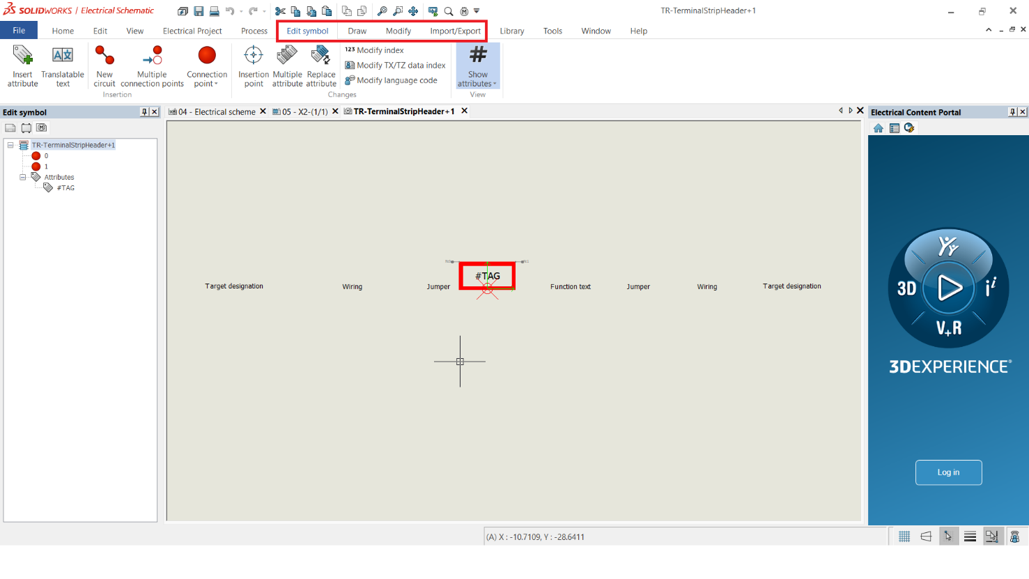 DEFAULT TERMINAL SYMBOL IN SOLIDWORKS ELECTRICAL LIBRARY