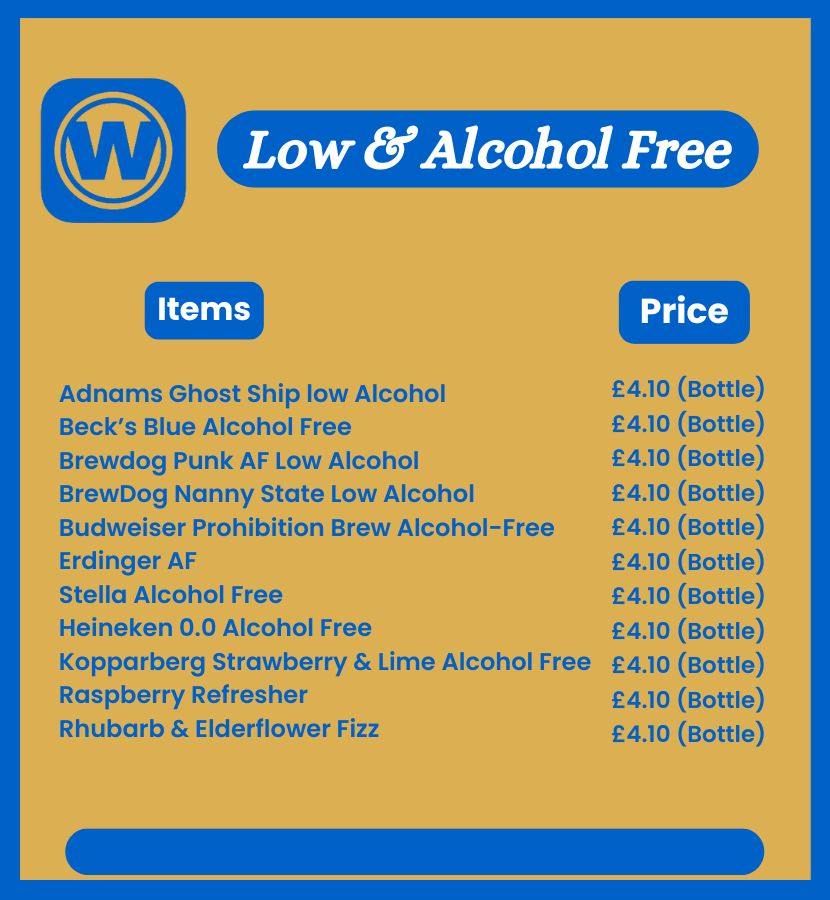 Low & Alcohol Free: 