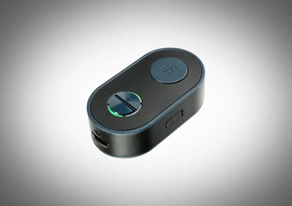 iFi UP Travel Bluetooth DAC transmitter and receiver.