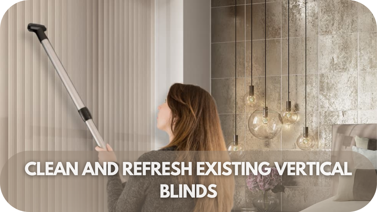 Easily clean and refresh your vertical blinds for a like-new look.