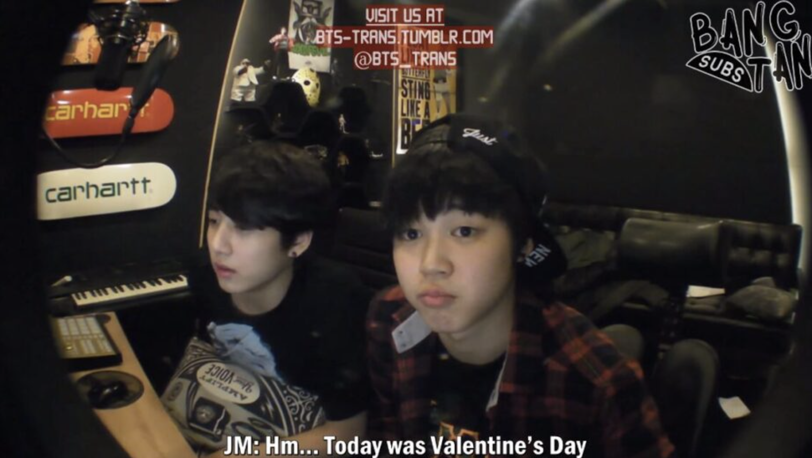 Jimin's Valentine's Day video screenshot 