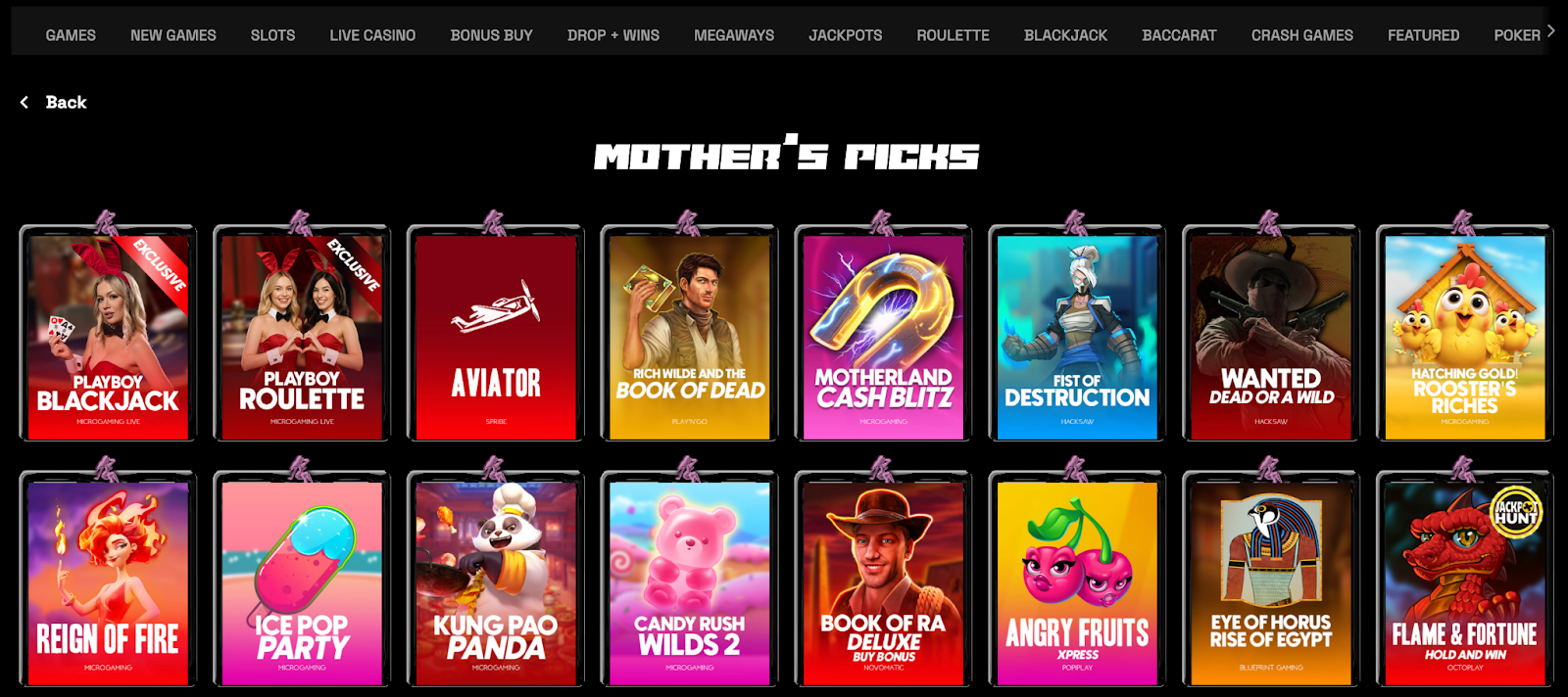 Motherland Casino Games