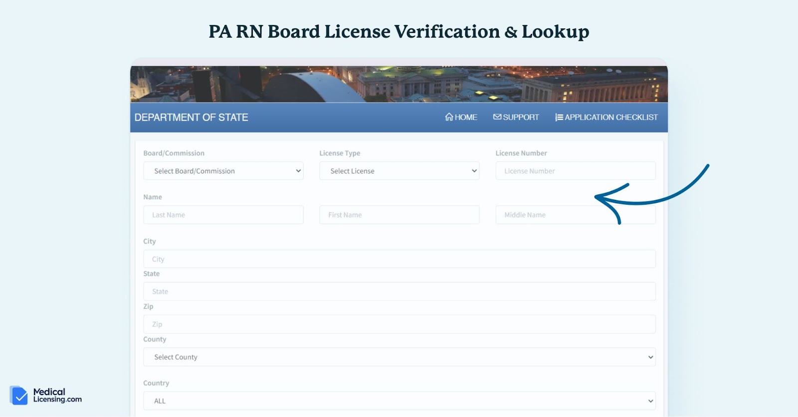 Pennsylvania Board of Nursing license lookup
