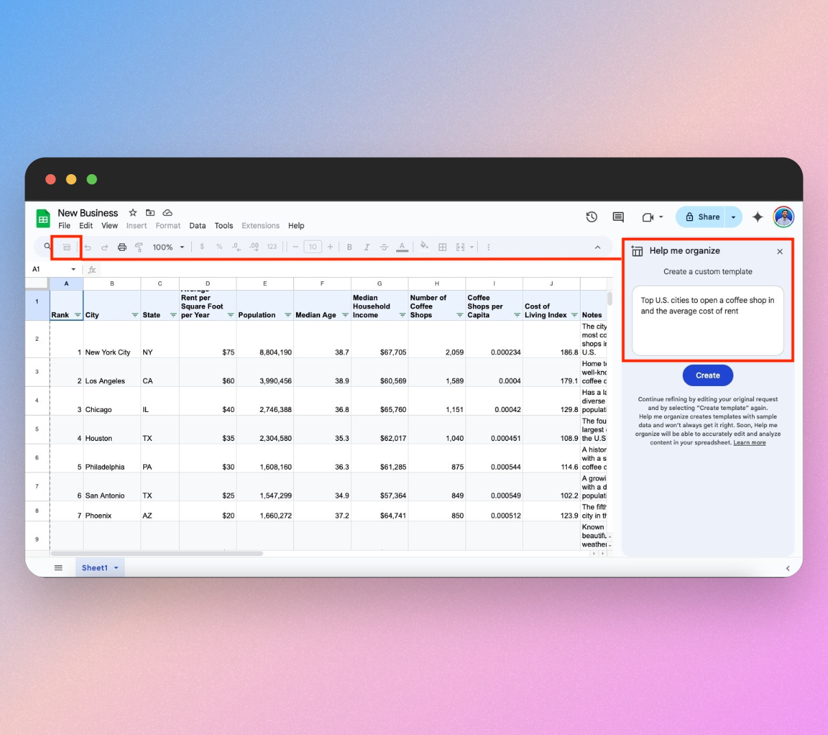 how to use gemini in google sheets